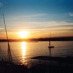 ナイル川の夕日