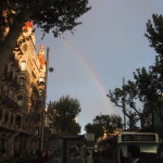バルセロナに現れた虹,